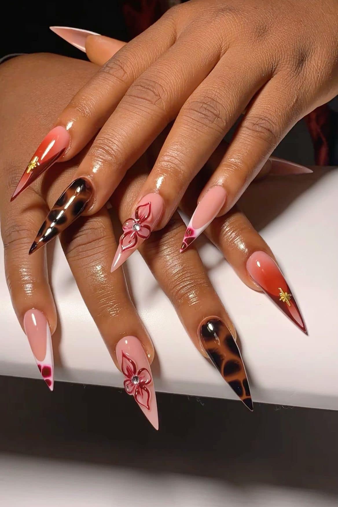 Classic soft French manicure
